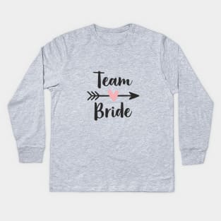 Team Bride Heart Amor Arrow Hen Party Kids Long Sleeve T-Shirt